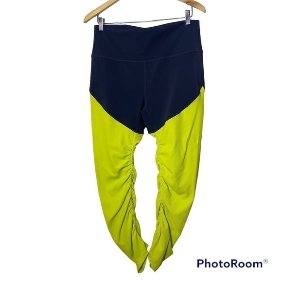 Zyia Neon Yellow Parallel Luxe Hi-rise 7/8 Leggings size XXL - Picture 2 of 14